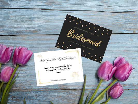 Bridesmaid gift card